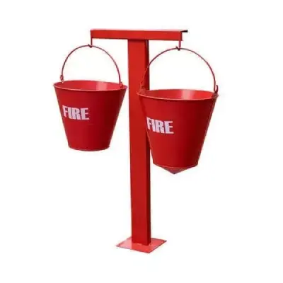 Fire Bucket Stand with 2 Buckets